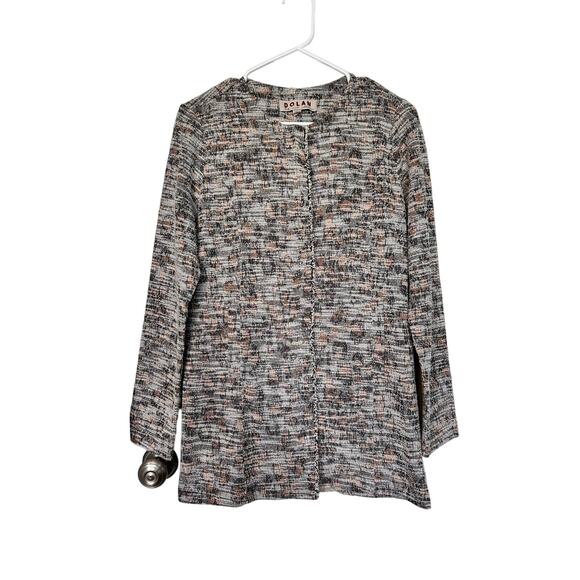 Dolan Left Coast Anthropologie Full Zip Tweed Jacket Coat Multicolor Size Small - Picture 2 of 11